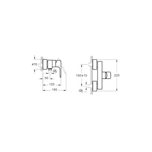Artema Root Square Temassız Lavabo Bataryası  Krom (Pilli) A47126
