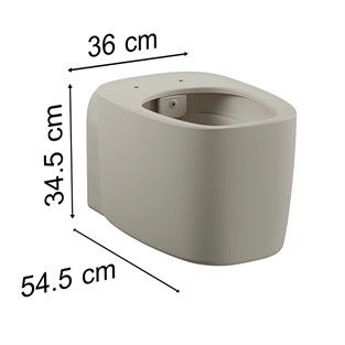 VitrA Plural Rim-ex, Asma Klozet Mat Bej 7830B420-0090