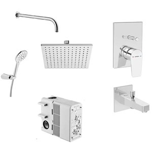 VitrA Flow Square A49305 Ankastre Duş Seti Krom A49305