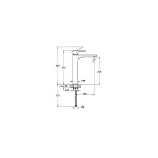 Artema Root Round Lavabo Bataryası Çanak Mat Siyah A4270736