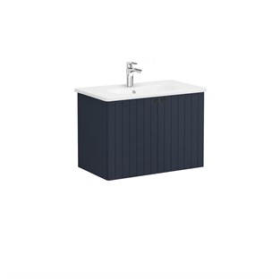 VitrA Root Groove Kapaklı Lavabo Dolabı 80 cm Mat Lacivert 69294