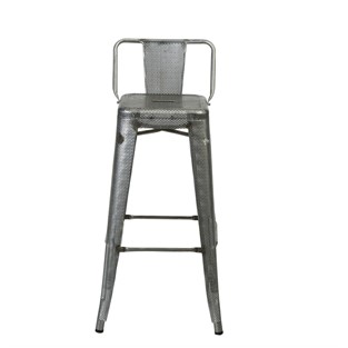 Vitale Tolix Arkalıklı Bar Sandalyesi Gümüş 76 cm MS.SI136