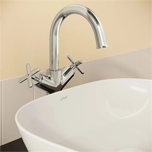 VitrA Origin Classic Çanak Lavabo Bataryası Çift Kumandalı Krom A42886