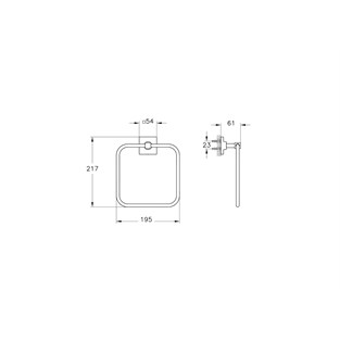 Vitra Root Havluluk Kare Krom A44803