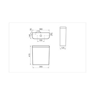 VitrA Zentrum Rezervuar Beyaz 5783L003-0107