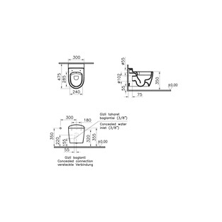 VitrA Sento Kids SmoothFlush Asma Klozet 7360B003-0090 (Kapak Hariç)