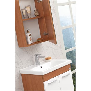 ORKA Mars Banyo Dolabı Takımı Teak 80 cm ORKA5000465