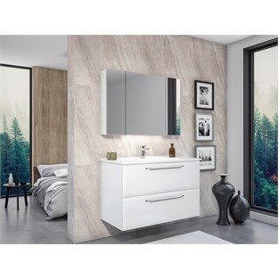 ORKA Nuvola Banyo Dolabı Takımı Parlak Beyaz Lake 80 cm ORKA5000591