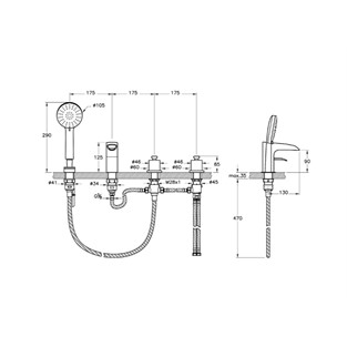 Artema T4 Küvet Bataryası Krom  A41283