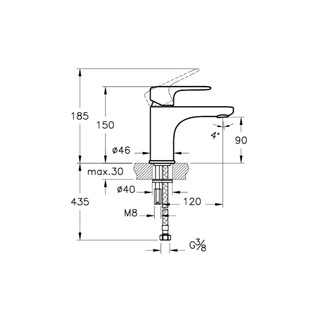 VitrA Root Round Lavabo Bataryası Fırçalı Nikel A4270534