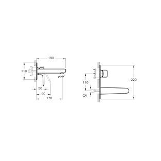 Artema Root Round Ankastre Lavabo Bataryası A42721