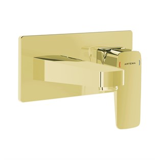 Artema Root Square Ankastre Lavabo Bataryası Altın A4273823