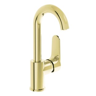 VitrA Root Round Döner Borulu Lavabo Bataryası Altın A4275423