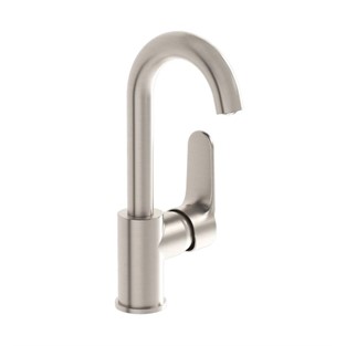 VitrA Root Round Döner Borulu Lavabo Bataryası Fırçalı Nikel A4275434