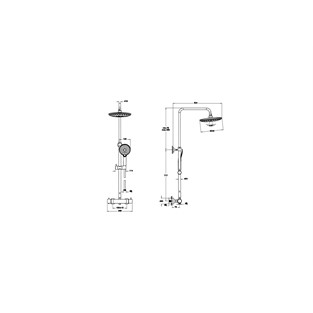 VitrA AquaHeat Bliss 240 2F Duş Sistemi Mat Siyah A4720536