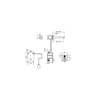 VitrA Origin Duvardan Ankastre Fotoselli Lavabo Bataryası A4721836