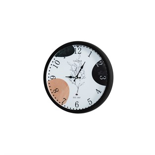 Vitale Desenli Duvar Saati Siyah AK.GLB0023