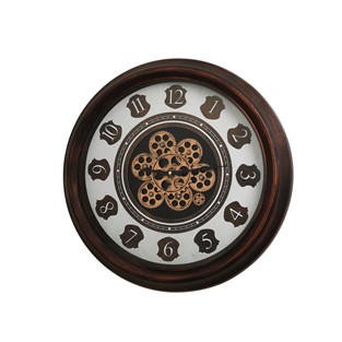 Vitale Çarklı Siyah Bronz Eskitme Duvar Saati AK.GLB0038
