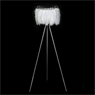 Vitale Kuş Tüyü Beyaz Lambader AY.VTFL-0031