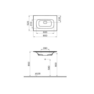 VitrA Metropole Infinit Etajerli Lavabo M58000018001