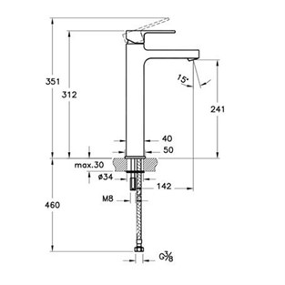 Q-line Lavabo Bataryası (Yüksek) A40798