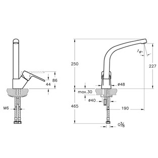 Artema Axe S Eviye Bataryası Krom A42158