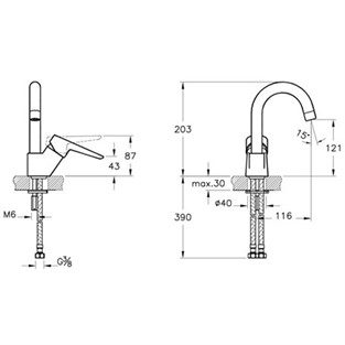 Artema Solid S Lavabo Bataryası Döner Borulu A42442