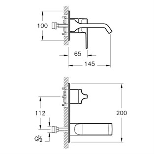 Artema Suit U Ankastre Lavabo Batarya Altın A4248723