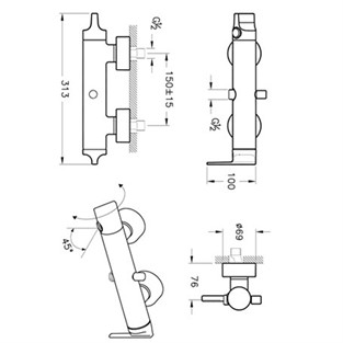 Artema Suit U Banyo Bataryası Krom A42488