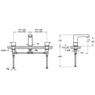 Artema Q-line Ankastre Lavabo Bataryası Krom A42507