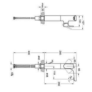 Artema Sento Yüksek Lavabo Bataryası A42523