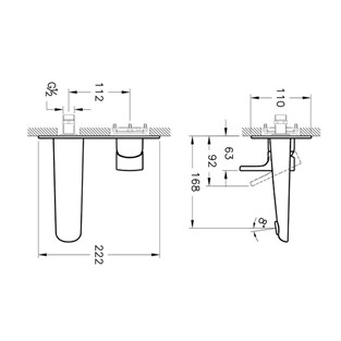 Artema Sento Ankastre Lavabo Bataryası Krom A42539