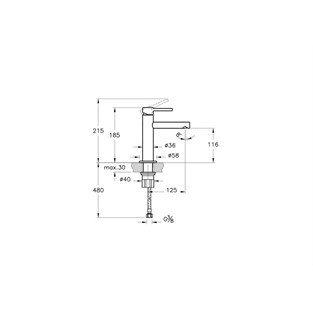 VitrA Origin Lavabo Bataryası Parlak Bakır A4255626