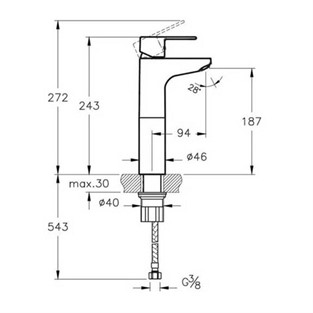 Artema Win S Yüksek Lavabo Bataryası A42586
