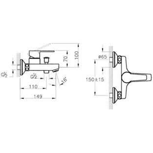 Punto Squa Banyo Bataryası Krom A42592