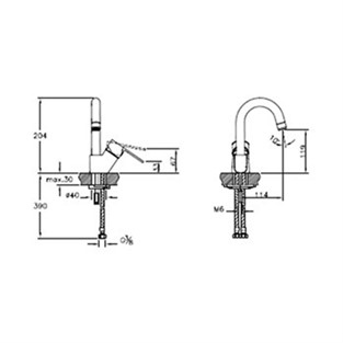 Punto Lavabo Bataryası Döner Borulu A42603