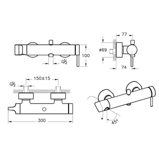 VitrA Origin Banyo Bataryası A42619