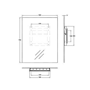 Artema Q-Line Dikey Ayna A44005