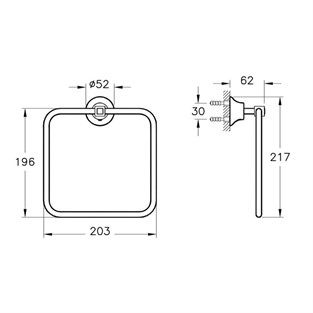 VitrA Juno Classic Halka Havluluk Altın A4442023