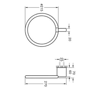 VitrA Diagon Halka Havluluk A44434