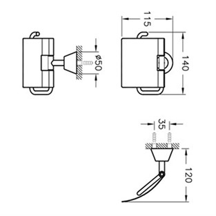 VitrA Matrix Tuvalet Kağıtlığı Kapaklı A44580