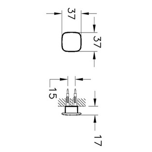 VitrA Eternity Küçük Kare Askı Altın A4488023