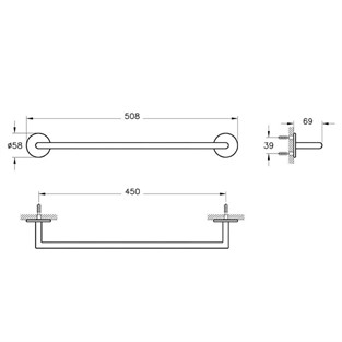 Vitra Origin Havluluk Havluluk 45 cm Bakır A4488626