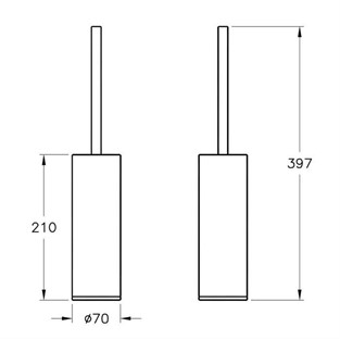 VitrA Origin Tuvalet Fırçalığı Krom A44893