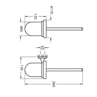 VitrA Marin Tuvalet Fırçalığı A44948