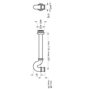 VitrA Lavabo Sifonu P Tipi A45118