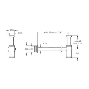 VitrA Lavabo Sifonu T Tipi Altın A4512323