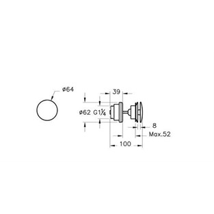 VitrA Origin Lavabo Yuvarlak Süzgeci Universal Basmalı Bakır A4514926