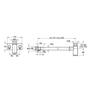 VitrA Lavabo Sifon Seti Simetrik Rozetli A4515936