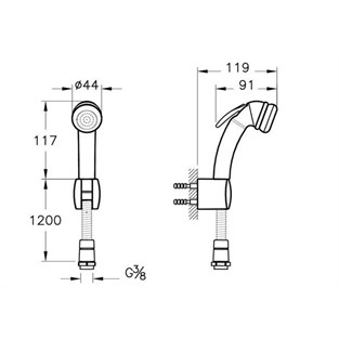 VitrA Origin Taharet Duşu Krom A45704